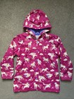 Girls Hatley Size 8 Lined Snap Close Rain Jacket Unicorns