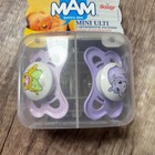 Mam Loves Me Mini Ulti Silicone Sassy Pacifiers 0-4 Months Lavender  Rare  Vtg