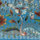 Vintage Norwegian Rosemaling Painted Wooden Box Scandinavian Telemark Blue