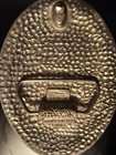 End Of The Trail Native American Saga Turquoise Inlaid Silver Belt Buckle Ssi