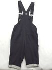 Champion Bib Overall Shorts Men Small Black French Terry Pockets Pull On
