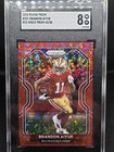 2020 Panini Prizm  301 Brandon Aiyuk Red Disco Prizm Rc  50 Sgc 8 Niners 