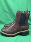 St  John   s Bay Women   s Chelsea Boots Size 8 Brown Block Heel Memory Foam Shoes