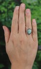 Sterling Silver Natural Turquoise Ring Size 4 Child Teen Pinky Ring