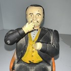 Vintage Cast Iron Tammany Mechanical Bank Man Sitting Movable Hand 