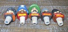Vintage Bottle Stoppers Liquor Carved Alcohol Tunturi 1982 Steve Cork - Set Of 5