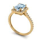 14k Yellow Gold Vintage Engagement Ring For Women 1 86 Ct Natural Aquamarine