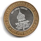 Trump Taj Mahal Casino Ac  10  999 Silver Spirit 76 Token   With Capsule