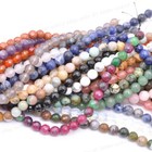 Wholesale Natural Gem Surface Round Spaced Loose Beads 4mm 6mm 8mm 10mm