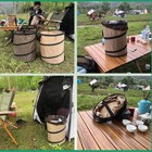 37 90l Pop-up Camp Trash Can recycle Bin  Portable Collapsible Camping Basket