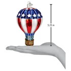 Old World Christmas Patriotic Hot Air Balloon  36335  Glass Ornament W  Owc Box