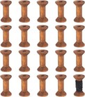 20pcs Antique Wooden Empty Spools 1 57  Empty Thread Spools Wooden Ribbon Spool