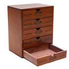 Vintage Large Jewelry Organizer Wooden Storage Box 5 Layers Case  5 Drawers