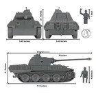 Bmc Cts Ww2 German Panther V Tank Classic Toy Soldier Gray Plastic Army Vehicle