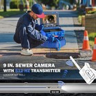 Sewer Camera 230ft 70m Pipe Inspection Camera 512hz Self-leveling Meter Counter