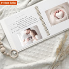 Keepsake Baby Memory Book For Boys   Girls     Timeless First 5 Year Baby Book Pho