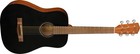 Fender Fa-15 3 4 Scale Steel String Acoustic Guitar  Walnut Fingerboard  Black W