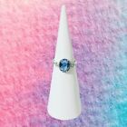 Bp Kids Collection Adjustable Lab Created Light Sapphire Ring