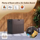 Ehhly 33 Gallon Deck Box  Outdoor Storage Box Waterproof  Brown