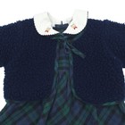 Vintage Mayfair Kids Baby Plaid Dress And Sherpa Cardigan Set 18 Months