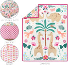 5 Piece Baby Crib Bedding Set For Girls - Newborn  Infant   Toddler Nursery Bed