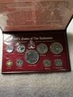 1975 Bahamas Uncirculated Specimen Coin Set     9 Coins W  Coa  franklin Mint 