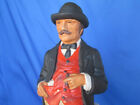 Vintage 1969 Lionstone Whiskey  Gentleman Gambler Sculptured Porcelain Decanter