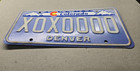      Colorado  sample  License Plate  xox0000  Denim Designer Embossed Graphic