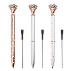 3pcs Big Crystal Diamond Ballpoint Pen Bling Metal Ballpoint Penoffices And 