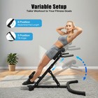 Roman Chair Back Extension Machine Hyperextension Bench W  Angle Height Adjust