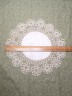 Tatted Thread Linen Doily Vintage Antique Ecru Exceptional 10  W 2 5  Lace