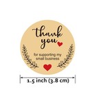 Thank You For Supporting My Small Business Stickers 1 5 Inch 2 Rolls Total 10   
