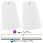 12x New  reusable  Cruise Luggage Tag etag Holder Thick Pvc Zip Seal steel Loop