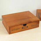 Vintage Wooden Desktop Storage Box - Elegant Organizer For Home   Office