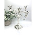 Vintage English Silver Plated 5 Arm Candelabra   13 