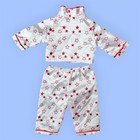 American Girl Doll 2005 Red White Star Pajama Set Outfit Top Pants Scrunchie