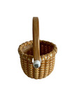 Miniature Nantucket Lightship Basket T r 136 - 3 1 2  Tall - 2  Diameter