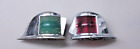 Vintage Pair Perko 1218 Boat Navigational Bi-color Lights Red -green   Red-blue