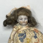 Antique Miniature Bisque Dollhouse Doll Jointed Arms Victorian 4  Puffy Dress