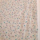 Vintage Floral Cotton Fabric 1 Yard X 45  Teal Purple Doll Clothes Quilting