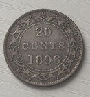 1896 Newfoundland 20 Cents Large Silver Coin