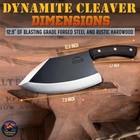 Animas Forge Dynamite Cleaver 8    Hand Forged High Carbon Steel Knife In Wood Box