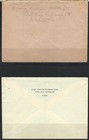B d  Latvia 2 Occupation Covers  stampless Feldpost   Germany Scott 422  