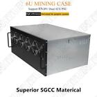 For Atx 12 13 Gpu Coin Miner 6u Mining Rig Frame Server Case Holder W  5pcs Fan