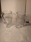 Set Of 2 Coca Cola coke By Libbey Of Canada Clear Glass Mugs 16 Oz  