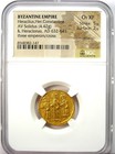 Heraclius  Her  Constantine   Heraclonas Gold Av Solidus 632-641 Ad - Ngc Ch Xf