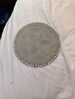 Western Cowhide 9 5in Diameter Placemat Genuine Leather Cowhide Western Decor