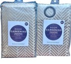 Chesterfield Room Darkening Curtains 52x84 Gold  Chevron Set 2 Luxury Jacquard