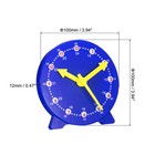 4 Inch Teaching Clock Learning Time 24 Hour 3 Pointers Geared  Blue