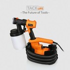 Tacklife Paint Sprayer hvlp 1100ml min 800w Paint Gun  With 2 X 1200ml Replacea